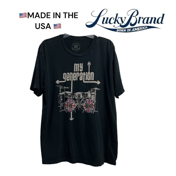 Lucky Brand (EUC) 100% Cotton “The Who” Band  Tee,  Made in the USA Size Large - Picture 1 of 7